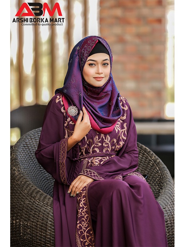 Embro Design Attach Koti Borka With Belt