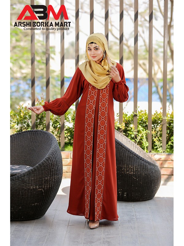 Brownish-red  Attach Koti  Borka