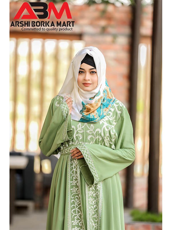 Double Part Party Borka With Belt