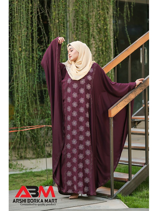 Butterfly party wear abaya-02