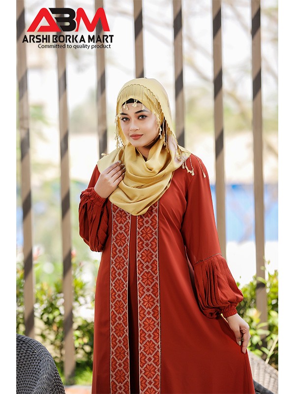 Brownish-red  Attach Koti  Borka